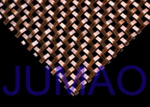Wholesale Single Wire Decorative Wire Mesh Cabinet Inserts Copper Color 1 mm * 3 mm Wire from china suppliers