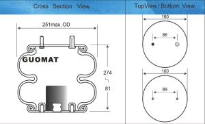 Wholesale W01-358-7892 Firestone Air Spring W013587892 For Ridewell 1003587893C from china suppliers