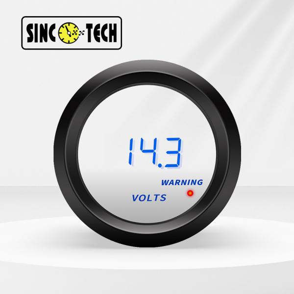 Sinco Tech 6117B Car Gauge LED 52mm Voltmeter Gauge Auto Mobile Meter Display