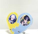 Stylish Heat-shape Acrylic Cartoon Figure Badge Holder Plexiglas Holder for