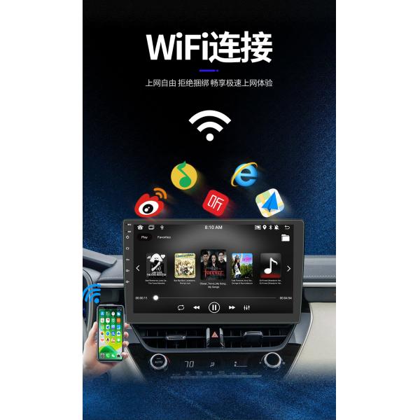 Creatall 10-Inch Wireless CarPlay Adapter with Bluetooth Phone Connectivity HD Rearview Camera Integrated Android GPS Navigation