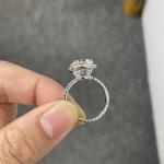 18K Real Gold DEF VS Lab Grown Diamond Ring Custom Fine Jewelry