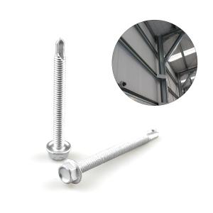 Wholesale Zinc Alloy Coated Hex Flange 6.3x65 Bi-Metal 304 Framing Screw for Wall Cladding Sheet To Purlin from china suppliers