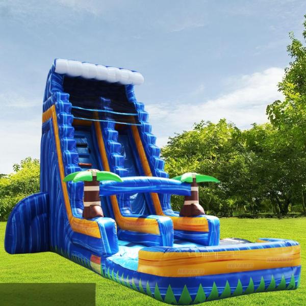 Commercial Occasion Get a Double-Sided Children's Inflatable Water Slide with Pool