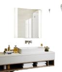 Illuminated Touch Screen Bathroom Mirror For Makeup Waterproof Easy Cleaning