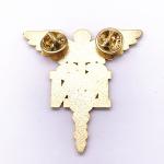 3D Wing Custom Metal Badges , Plated Gold Metal Enamel Pin Badges