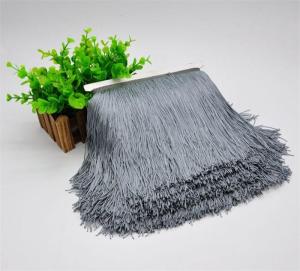 Wholesale Fluorescent grey color custom design rayon fringes trimming for garment clothes decoration from china suppliers