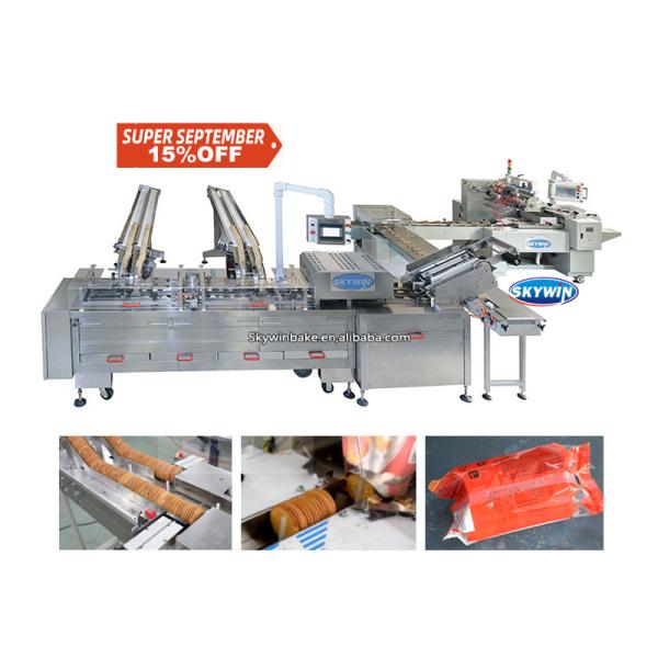 Snack Food Factory Ice Cream Chocolate Sandwiching Machine Bakery Biscuit