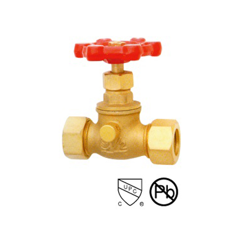 Straight Through Type Brass Stop Valves With Drain Solder COM X COM SS Compression