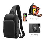 High quality custom logo men's fashion waterproof business sling bag shoulder