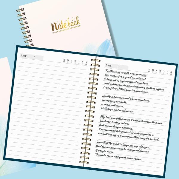 Academic Usage Scenario Spiral Hardcover Notebook with High Durability Cover