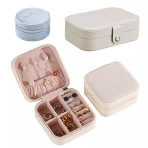 Wholesale ODM Small Portable Jewelry Box Stud Earrings Greaseproof PU Leather from china suppliers