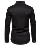 Apparel Custom Factory China Men'S Polyester Blend Casual Long Sleeve Rose