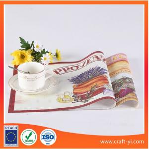 Wholesale Placemats and coasters with printing picture on Textilene fabric table mat from china suppliers