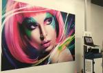 120w 18㎡/H 720X2280DPI Vertical Wall Printer 400ml Ink