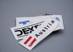 Woven Fabric Printed Matte Silicone Logo Patch White For Garments
