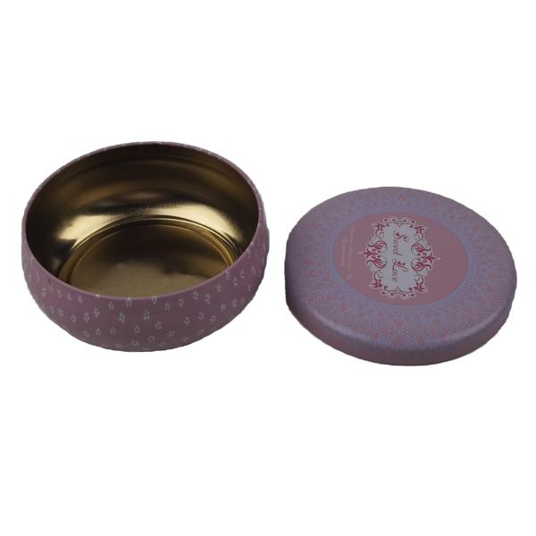 Large Seamless Candle Tin Can CMYK Offset Printing Candle Tin Box Decorative
