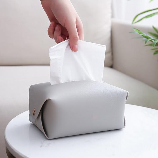 Embossed Leather Car Tissue Box tissue holder for tissues, trash bags and rain coat small and light high quality leather