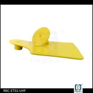 Wholesale RFID UHF Two Pieces Yellow Anti Animal Bit Tags , RFID Ear Tags For Cattle from china suppliers