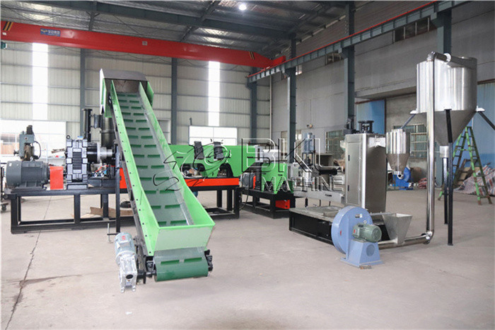 250kg H Plastic Granulating Line PP Raffia Woven Bag Recycling Machine