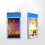 Hanging Digital Signage Advertising Display 43'' Double Side Shopping Windows