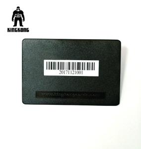 Wholesale Deboss Text Blank Metal Business Cards , Black Metallic Business Cards With Bar Code from china suppliers