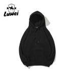 Streetwear Knitted Blank Custom Logo Cotton Black 320g Fitted Gym Over Size