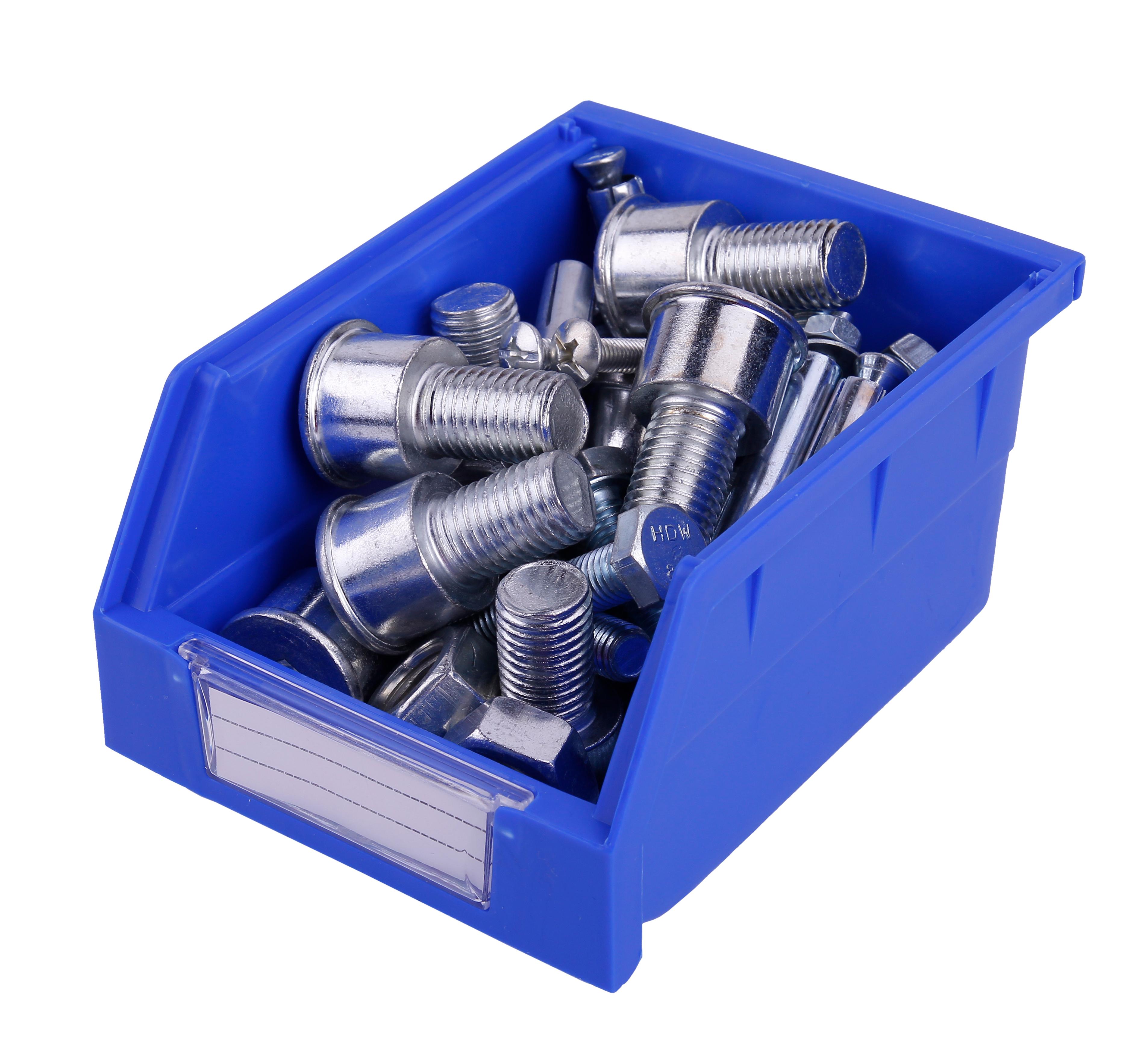 PP Industrial Tools Picking Plastic Solid Box Shelf Hanging Storage Crates for Bolts