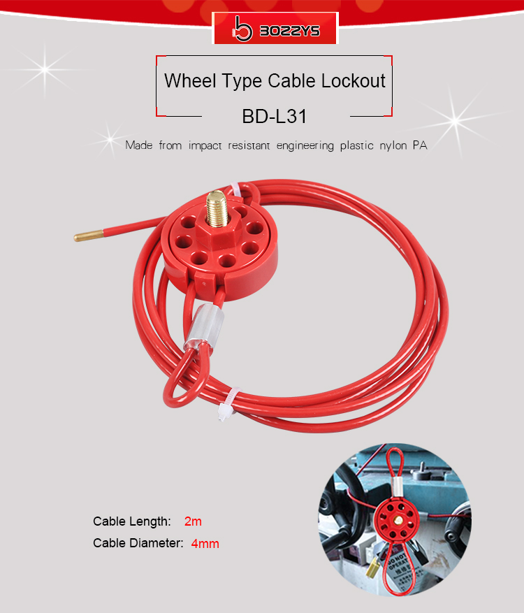 BOSHI Industrial Safety Modern Design Adjustable Cable Lockout