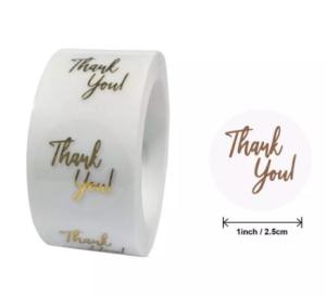 Wholesale 2 Inch Round Stickers Custom Design Transparent Thank You Stickers from china suppliers