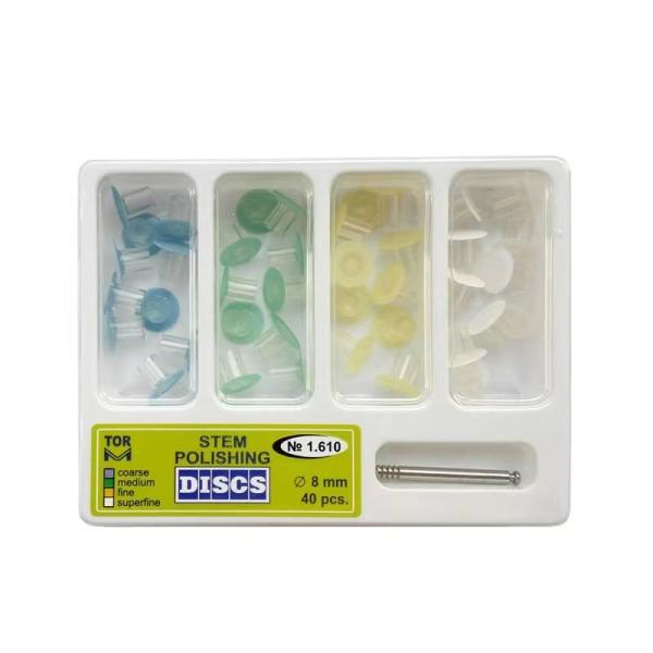 Manual 40PCS 8mm 1.610 Dental Stem Polishing Discs Mandrel for TOR VM Hot Dental