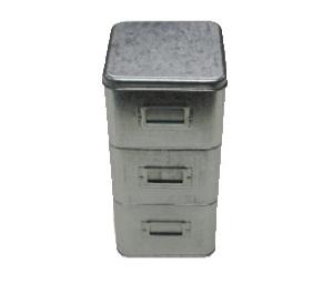 Wholesale Recycled Cmyk Square Tin Containers 114x114x230Hmm from china suppliers