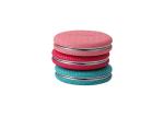 PU Cosmetic Pocket Mirror Foldable 72mm Thickness Weave Pattern