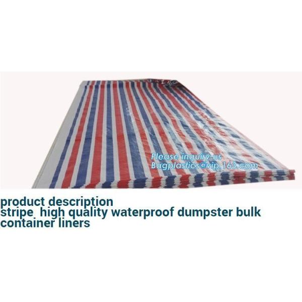 6Mil Drawstring White Waterproof Dumpster Container Liners, Recycled PE Dumpster