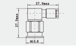Professional Brass Contact Nickel Plated TNC Male Right Angle Stainless Steel RF