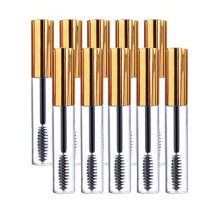 Wholesale OEM Liquid Eyeliner Tube empty Round Rose Gold Clear Eyeliner Tube with brush from china suppliers