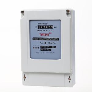 Wholesale Register 3 Phase 4 Wire Static Watt Hour Meter , Iron Three Phase Digital Energy Meter from china suppliers