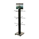 Metal Custom Display Stand Outer Door Products Tower Pop Displays With Casters