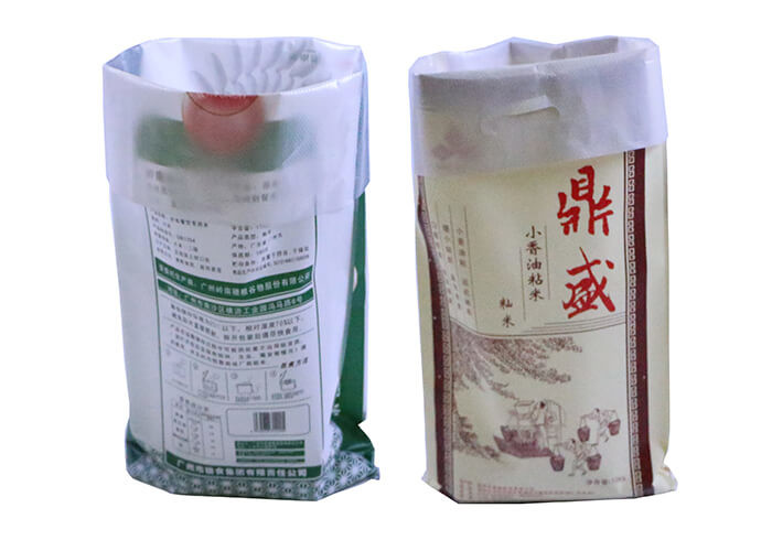 Double Stitching Woven Polypropylene Sacks Pp Woven Packaging Rice Bags