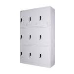 Durable Gym Clothes Cabinet 9 Doors Locker Staff Lockers