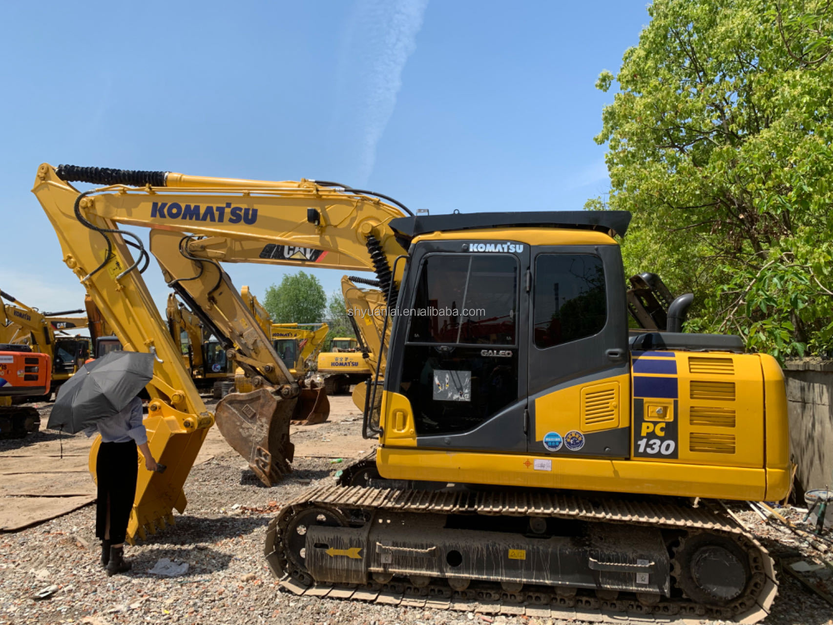 66KW Second Hand Komatsu PC130 Excavator with Fuel-Saving System and Working System
