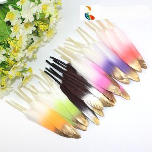 Wholesale 5-6inch Two Tones Millinery Feather , Colored Turkey Feathers For Fashionable Styles from china suppliers