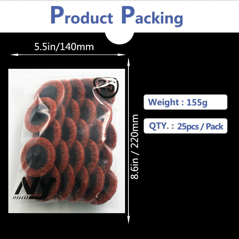 Type R Medium Abrasive Sanding Discs , Non Woven Quick Change Sanding Discs
