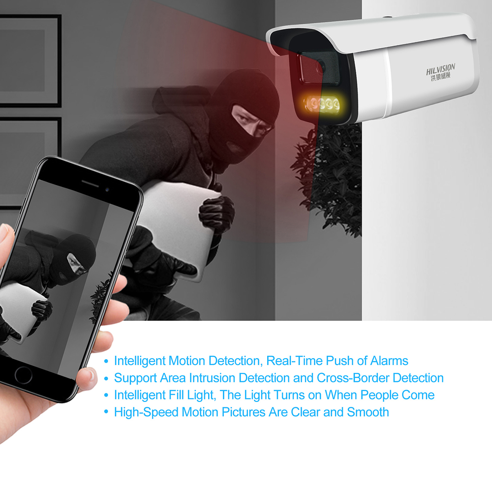 C2250TQ-10A Black Light Full Color Network Security Camera With Built-in Mic And H.265