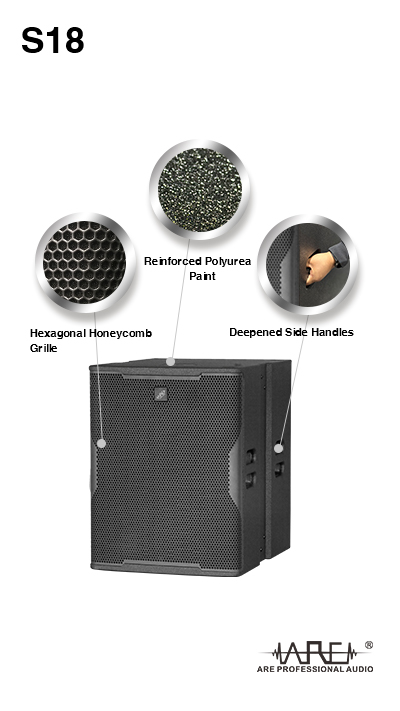 ARE AUDIO pro audio outdoor bass DJ speaker 18 inch powered passive subwoofer