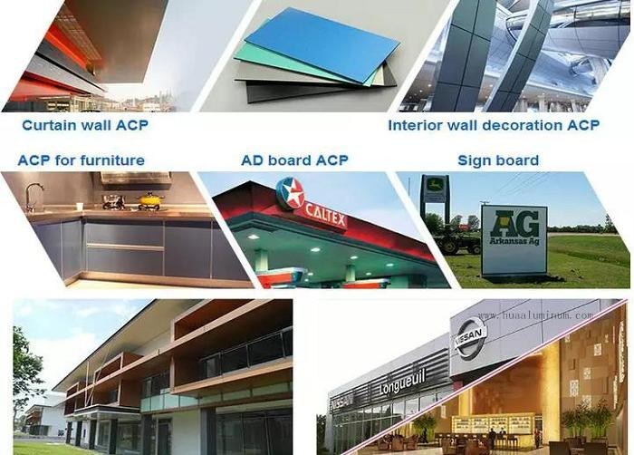 Waterproof White 4mm Signage Aluminum Composite Panel For Advertising