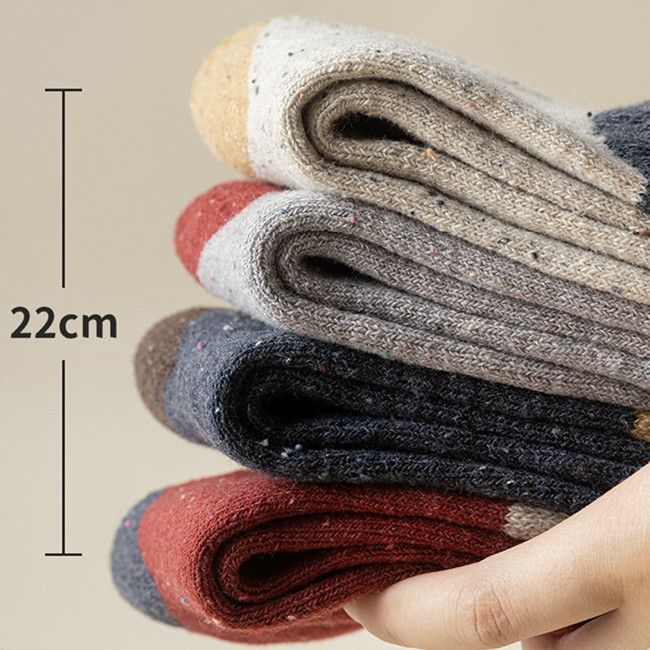 Soft Cozy Merino Wool Socks Striped Colorful Thermal Warm Socks