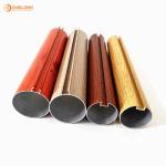 Aluminum Decorative Round Tube Linear Metal Ceiling , Strip False Ceiling Tiles