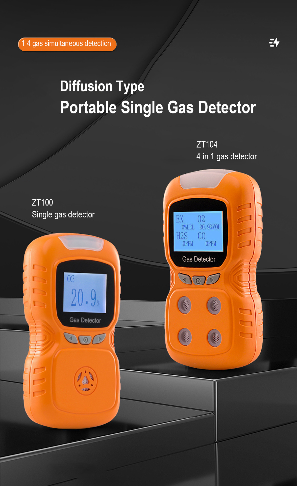 Zt100k Combustible Portable Lpg Gas Detector With Real Time Data Analysis