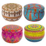 Custom Natural Scented Soy Wax Candle Tin Scented Candle Aroma Wedding Gift Set
